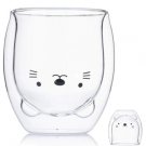 Cute Cup Glasses Double Wall Insulated Glasses Espresso Mug, Coffee Cup, Tea Cup, Milk Cup