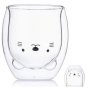 Cute Cup Glasses Double Wall Insulated Glasses Espresso Mug, Coffee Cup, Tea Cup, Milk Cup