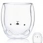 Cute Cup Glasses Double Wall Insulated Glasses Espresso Mug, Coffee Cup, Tea Cup, Milk Cup