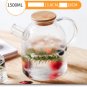 1L/1.5L Big Transparent Borosilicate Glass Teapot Heat-Resistant Large Clear Tea Home Tool