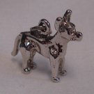 WOOF! Vintage Sterling CHIHUAHUA DOG Charm BIG EARS!
