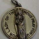 Vintage Sterling OUR LADY OF THE SNOWS Charm PRAY FOR US