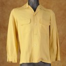 1940s Gold Moygashel Linen LS Shirt Loop S 32 Vintage