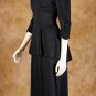 1940s Black Crepe Sequin Marlene Cocktail Dress S Vintage