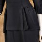 1940s Black Crepe Sequin Marlene Cocktail Dress S Vintage