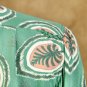 Vintage 40s Green Rayon Fronds LC Shirt Loop 15/33 M
