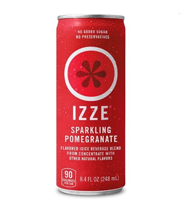 IZZE Fortified Sparkling Juice, Pomegranate, 8.4 Fl Oz (12 Count)
