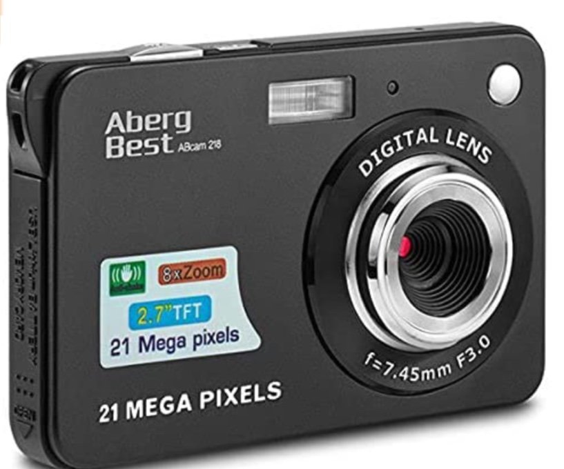 AbergBest 21 Mega Pixels 2.7" LCD HD Digital Camera,Video Camera Digital Indoor Outdoor (Black)