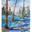 ORIGINAL WATERCOLOR: Winter Day v2