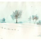 ORIGINAL WATERCOLOR : Winter Morning