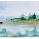 ORIGINAL WATERCOLOR : The Autumn in the Air