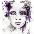 ORIGINAL WATERCOLOR PAINTING: Abstract Watercolour women's portraits series.