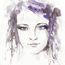 ORIGINAL WATERCOLOR PAINTING: Abstract Watercolour women's portraits series.