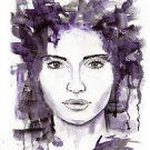 ORIGINAL WATERCOLOR PAINTING: Abstract Watercolour women's portraits series.