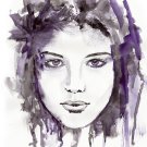 ORIGINAL WATERCOLOR PAINTING: Abstract Watercolour women's portraits series.