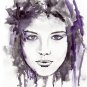 ORIGINAL WATERCOLOR PAINTING: Abstract Watercolour women's portraits series.