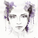 ORIGINAL WATERCOLOR PAINTING: Abstract Watercolour women's portraits series.