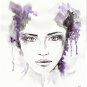 ORIGINAL WATERCOLOR PAINTING: Abstract Watercolour women's portraits series.