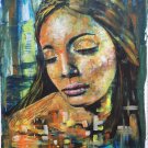 ORIGINAL ACRYLIC PAINTING: Abstract women's portraits