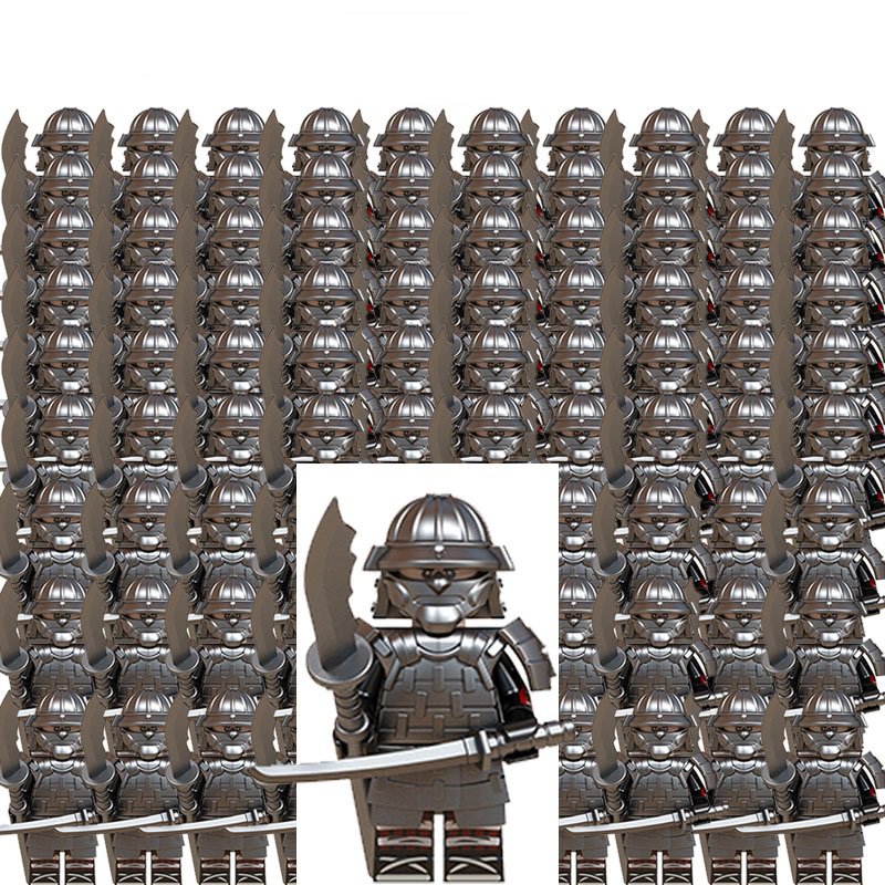 100pcs Samurai War Warriors Medieval Japan Knights Minifigures