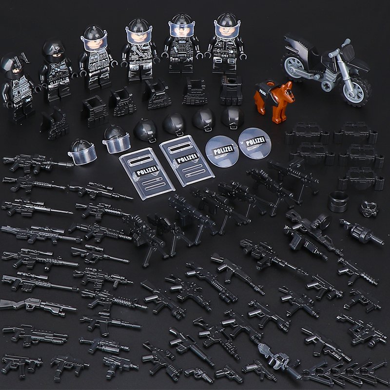 6pcs British SWAT Team Policeman Weapons