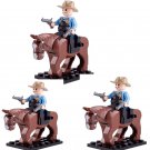 4pcs American Texas Dallas Cowboys Minifigures on Horses
