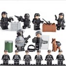 6pcs American City SWAT Team Weapons Police Minifigures