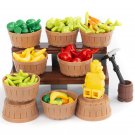 6 Baskets of Fruits Cherries Apples Bananas For Friends Farm Sets