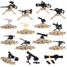 WW2 Military Guns Cannons Machine Guns for American German British Army Building Weapons