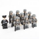 10pcs WW2 German Commander General Soldiers Army Minifigures Boys Toy
