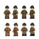 8pcs WW2 French Army Soldiers Custom Military Building Toy