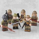 6pcs WW2 Pacific War Japanese Soldiers Building Toys