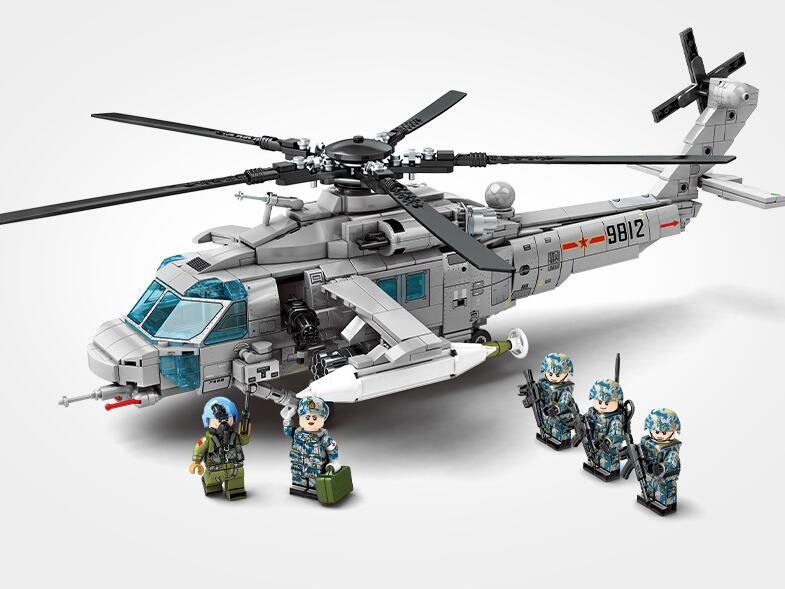 New Chinese Army 20 Armored Helicopter Morden War Military Set