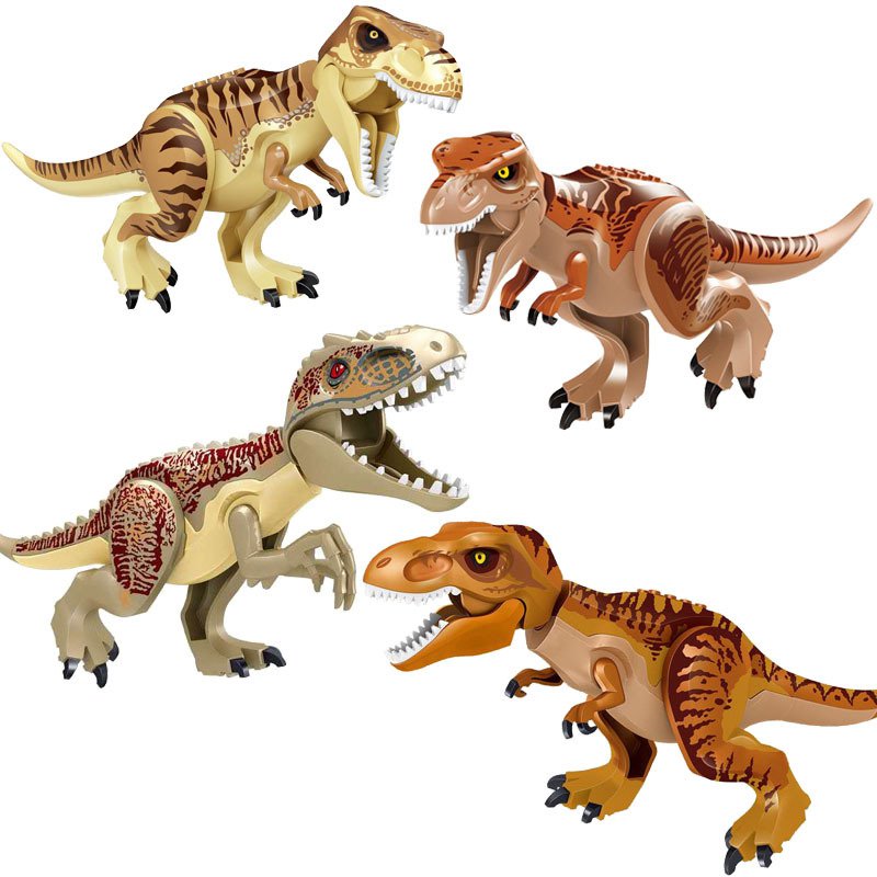 4pcs Jurassic World T Rex Dinosaur Dino Figures