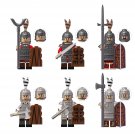 6pcs Han Dynasty Emperor Warriors Minifigures Chinese Army  Soldiers