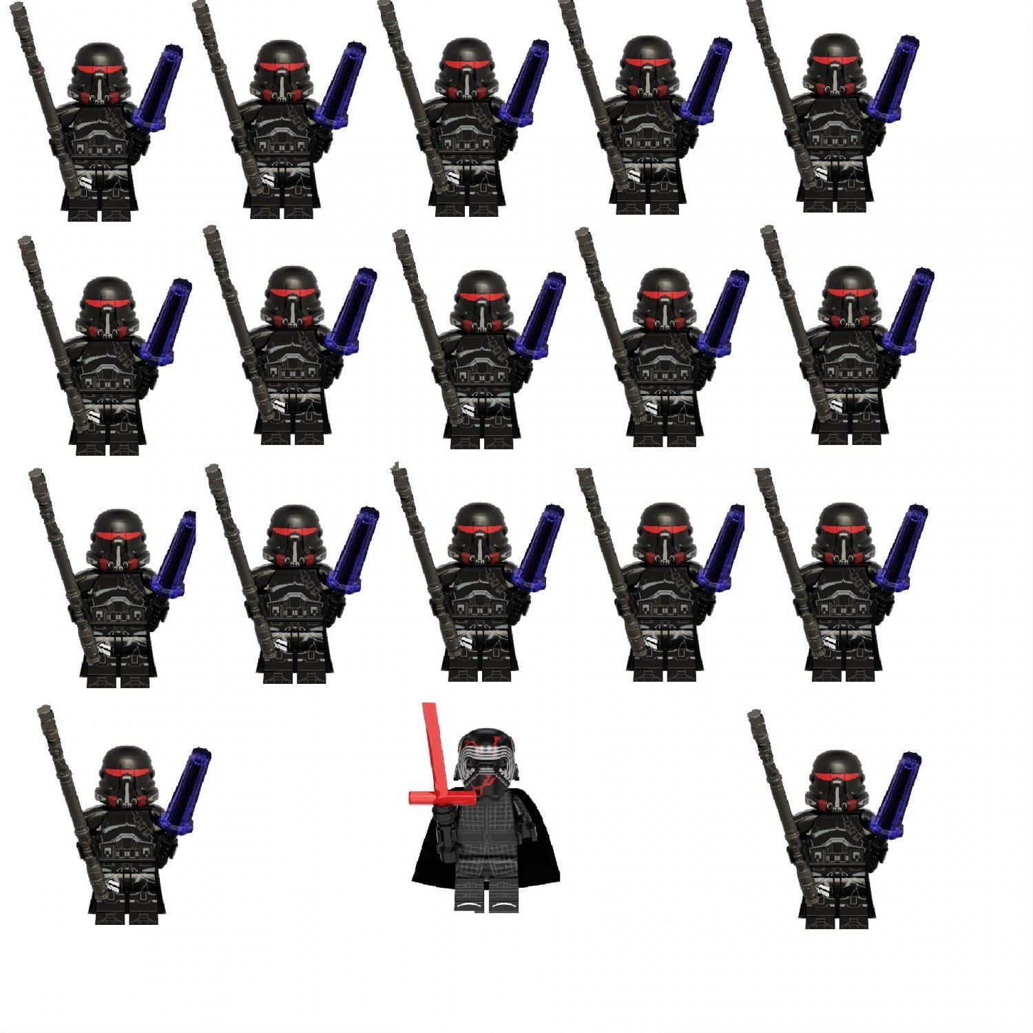 18pcs Star Wars Kylo Ren Purge Trooper Minifigures