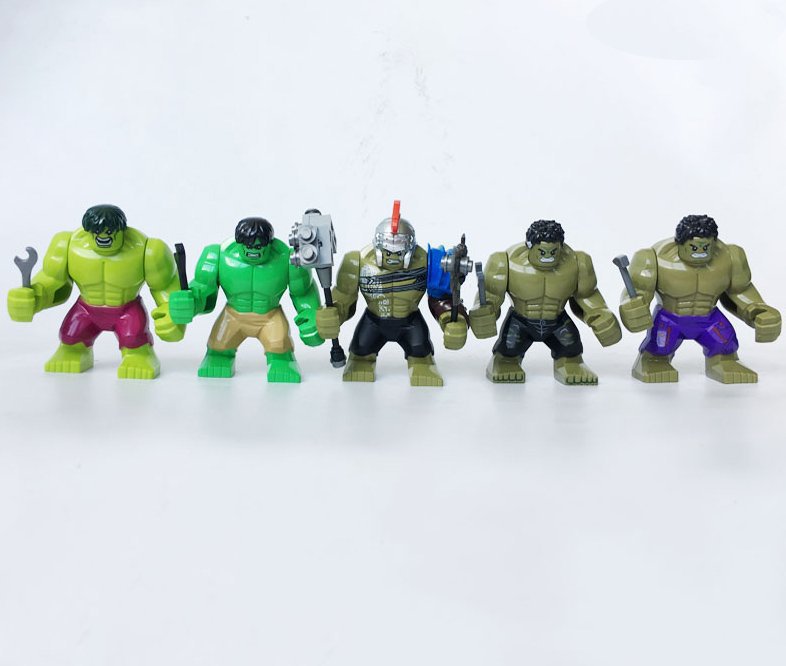5 Big Hulk Film series Minifigures Lego Compatible Superhero Set