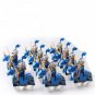 11 Heavy Blue Crown Knight Minifigures Lego Compatible Medieval Knight Set
