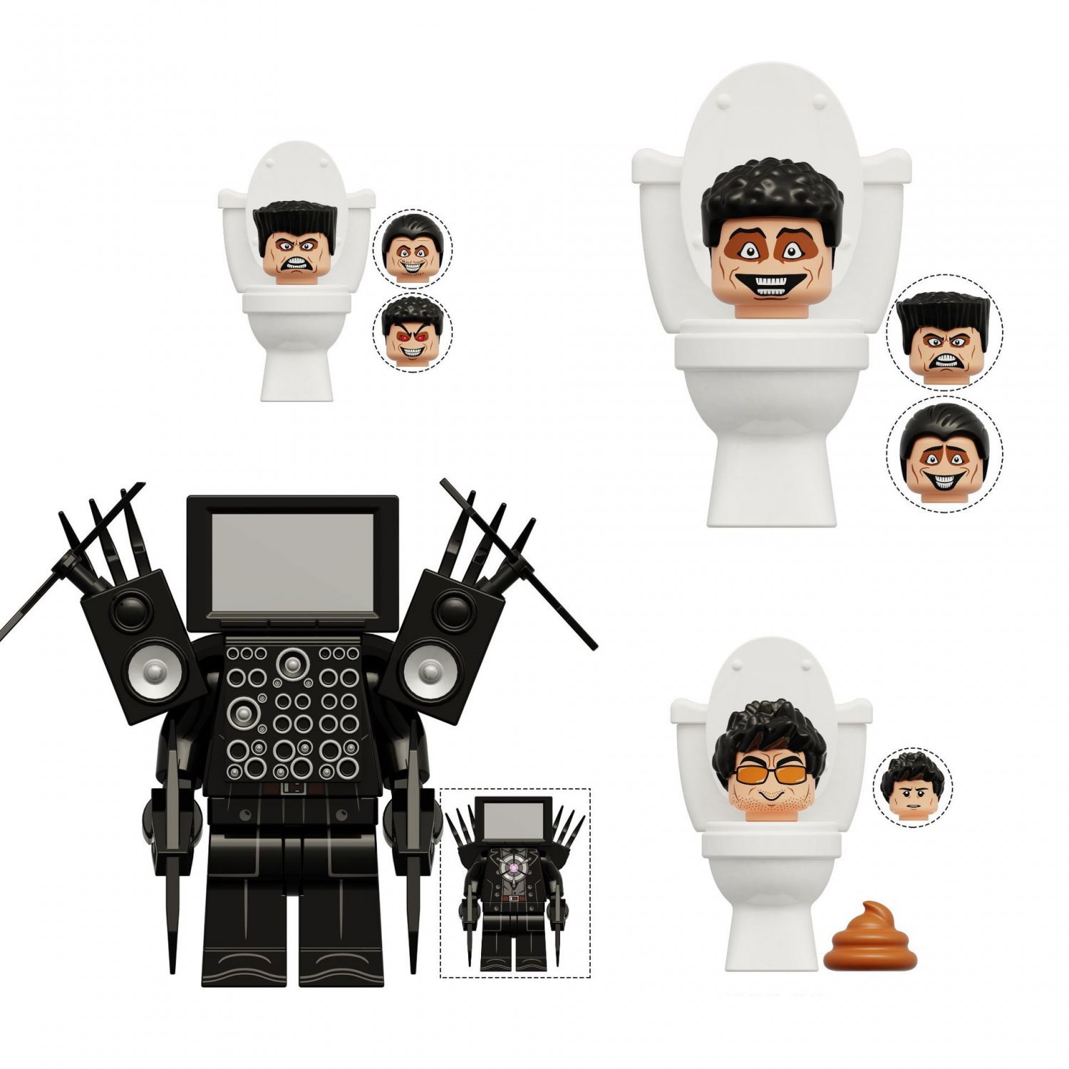 Toilet Man Titan TV man Toilet Man Minifigures Fit Lego Comic Set