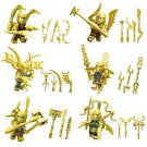 6pcs Golden Ninjago Minifigures Compatible Lego Toy