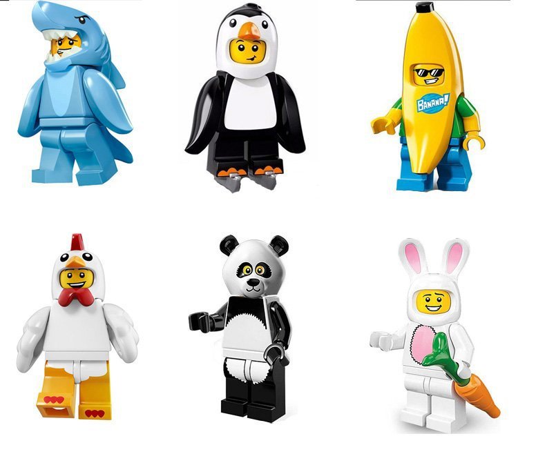Penguin Boy Banana Guy Plush Shark Suit Guy Minifigures Fit Lego Toy