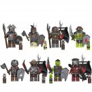 8pcs New Uruk-hai Army Minifigures Compatible Lego Hobbit Sets
