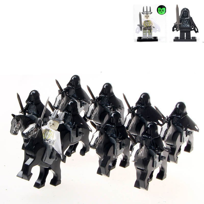 9pcs Ringwraith Undead King Minifigures Compatible Lego Lord of the Rings Sets