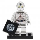 C-3PO Chrome Silver Minifigures Compatible Lego Star Wars Characters Minifigure