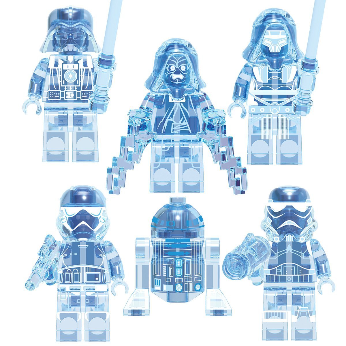 Transparent Darth Vader Imperial Stormtrooper Minifigures Compatible ...