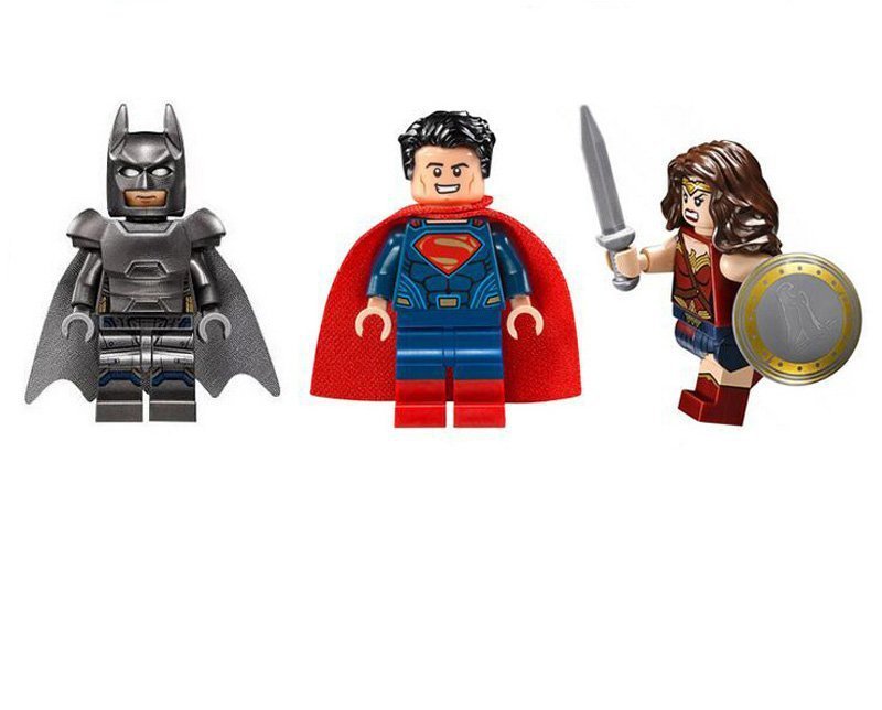 Superman Batman and Wonder Woman Minifigures Compatible Lego Super Heroes 2024