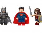 Superman Batman and Wonder Woman Minifigures Compatible Lego Super Heroes 2024
