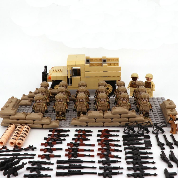 American Seal Team soldier Truck Minifigures Fit Lego American Soldier Sets