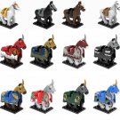 12pcs Medieval Knights War Horse Minifigures Compatible Lego Medieval Knights Sets