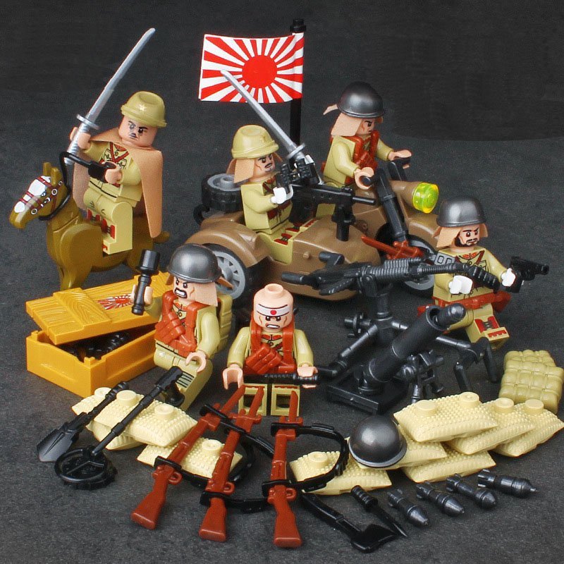 WW2 Japan Motorcycle Soldiers Minifigures Compatible Lego Military Sets